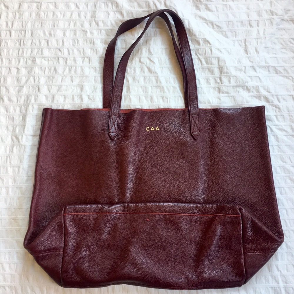 Cuyana classic leather tote